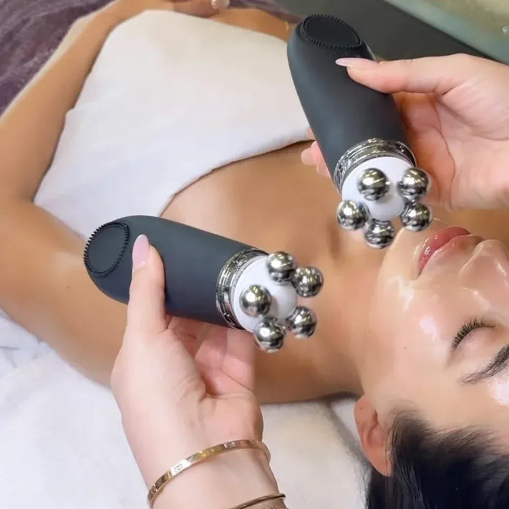 Premium Stainless Steel Face & Neck Roller Massager - Maison Novaire #