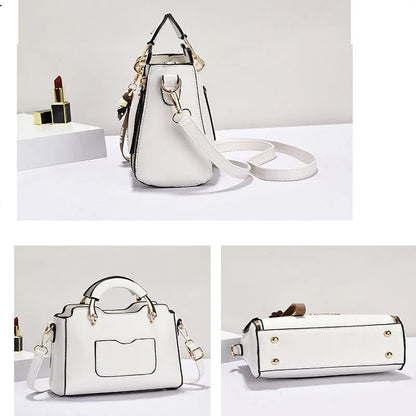 Printed monogram straddle leather bag. - Maison Novaire #