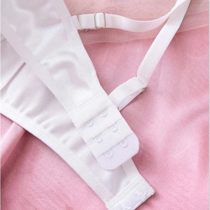 Product Page: Toucheart Embroidery Lace Push-Up Bra Set | Sexy Transparent Thin Lingerie for Women with Erotic Briefs Kit - Maison Novaire #