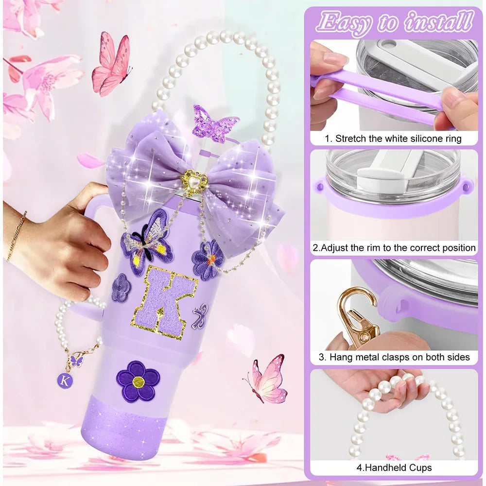 Purple 12pcs Cup Accessories Set for Stanley 40oz. - Maison Novaire #