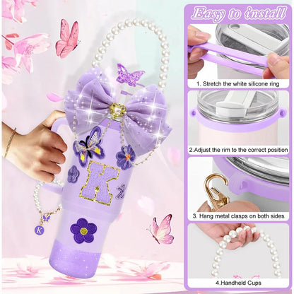 Purple 12pcs Cup Accessories Set for Stanley 40oz. - Maison Novaire #