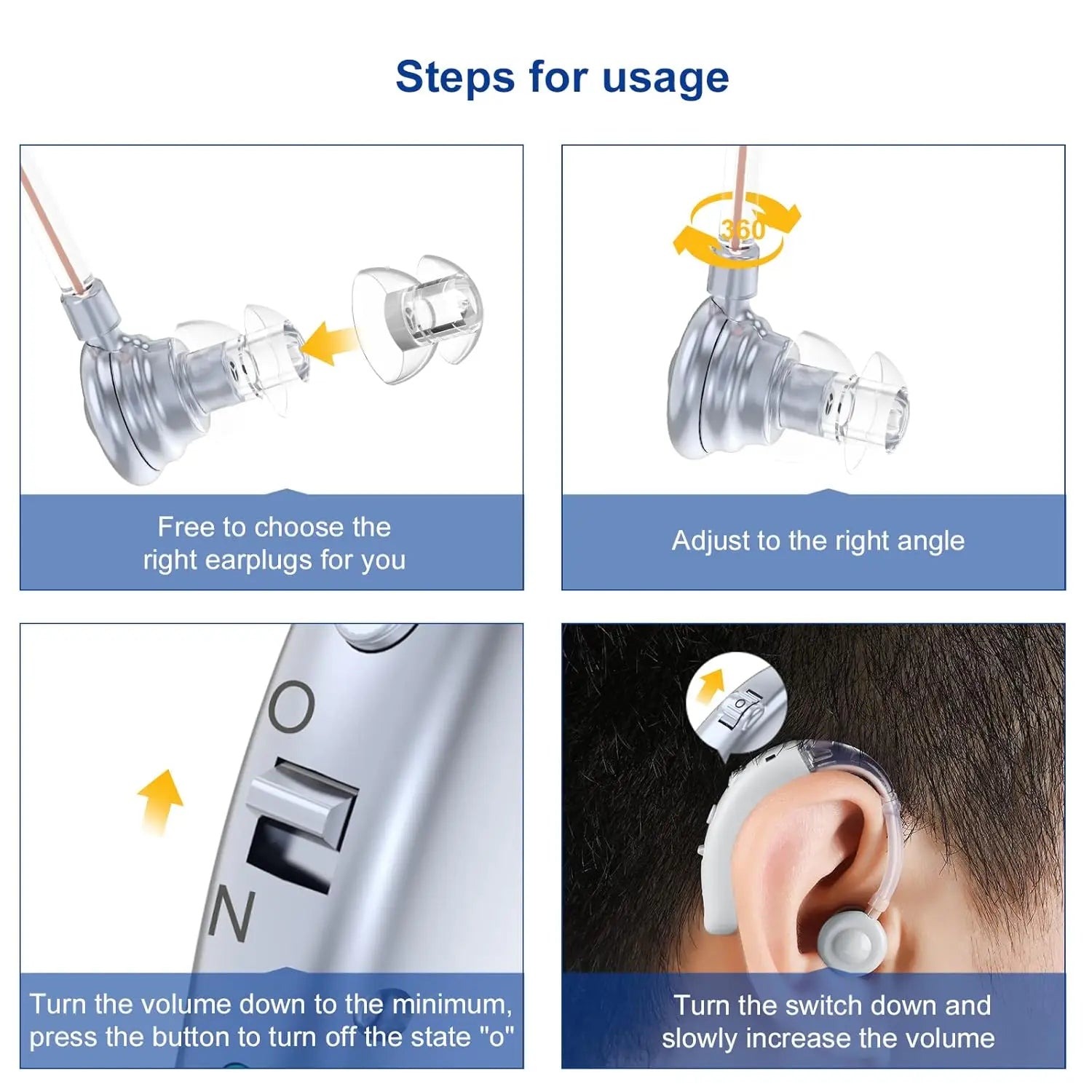 Rechargeable Hearing amplifier for the elderly - Maison Novaire #