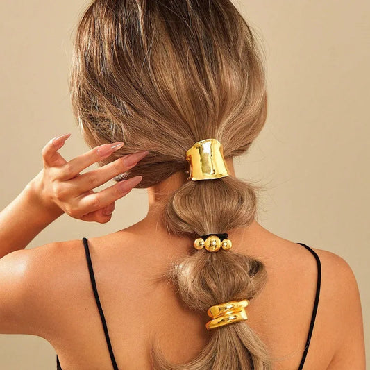 Retro Metal Bright Hair Ring Hair Accessories. - Maison Novaire