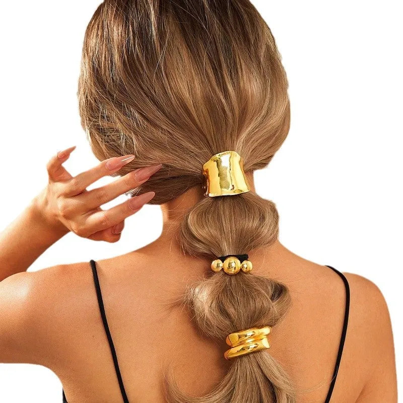 Retro Metal Bright Hair Ring Hair Accessories. - Maison Novaire #