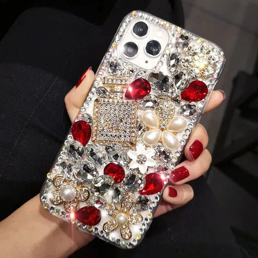 Rhinestone Bling 3D Diamond Phone Case – For iPhone 11–17 Pro Max - BLAKESTORE-NG