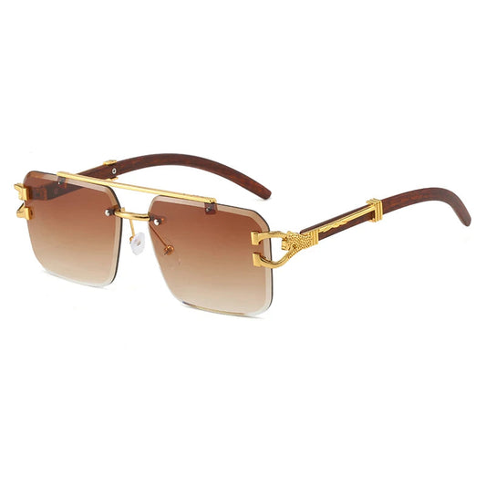 Rimless Cut Edge Sunglasses - Maison Novaire