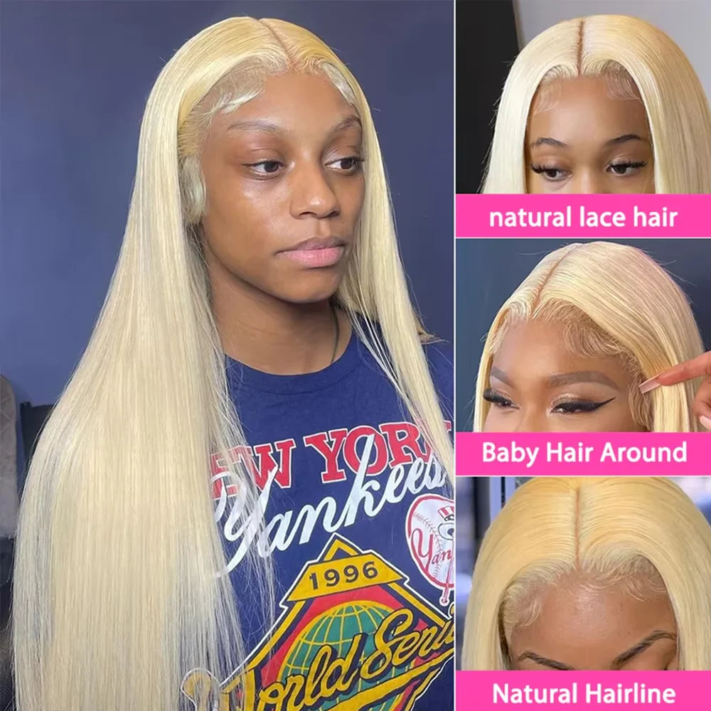 Straight 613 Blonde 13x6 HD Lace Front Human Hair