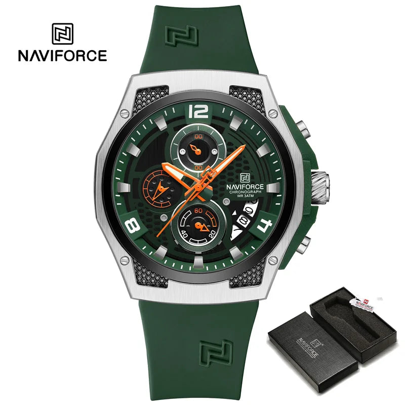 High Quality Luxury Original Men Watch with Silicone Strap.