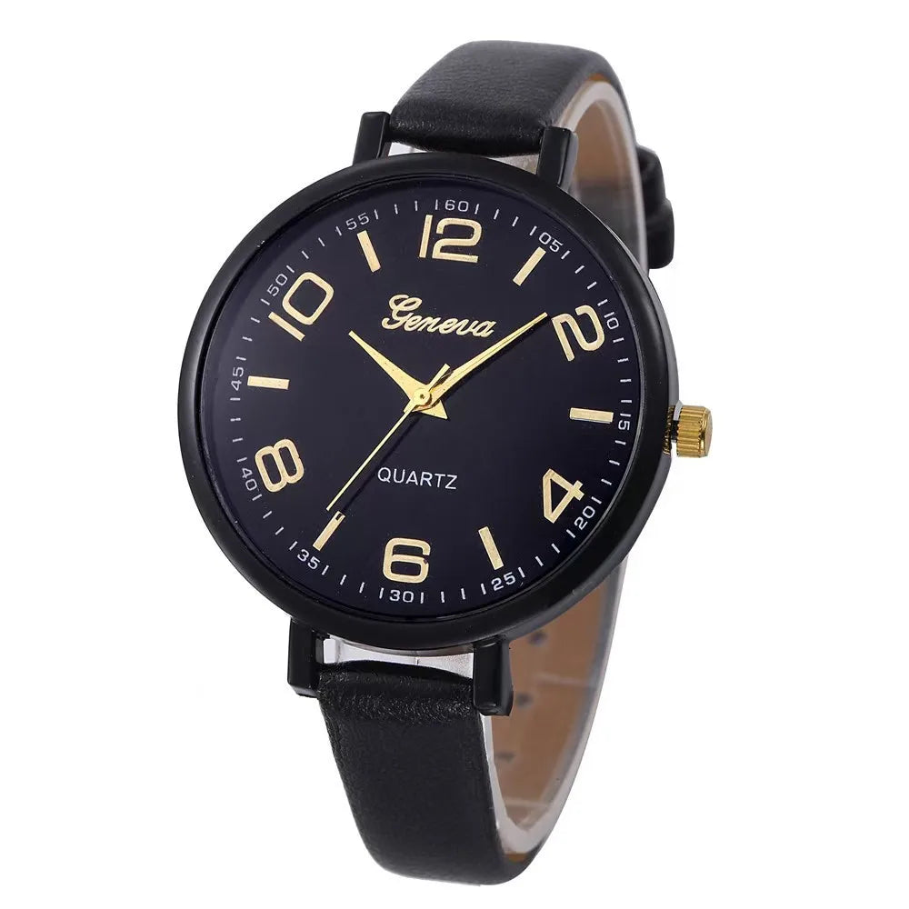 Luxury Women Quartz Watch with Silica Gel Strap.