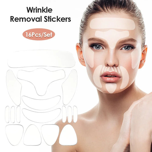 Reusable Silicone Wrinkle Removal Sticker. Forehead Neck Eye Wrinkle Removal Stickers. Anti Aging and Face Lifting Patches.