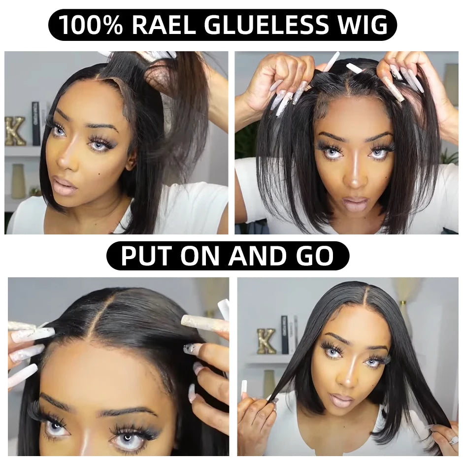 Glueless Ready to Go Bob Wigs Human Hair.