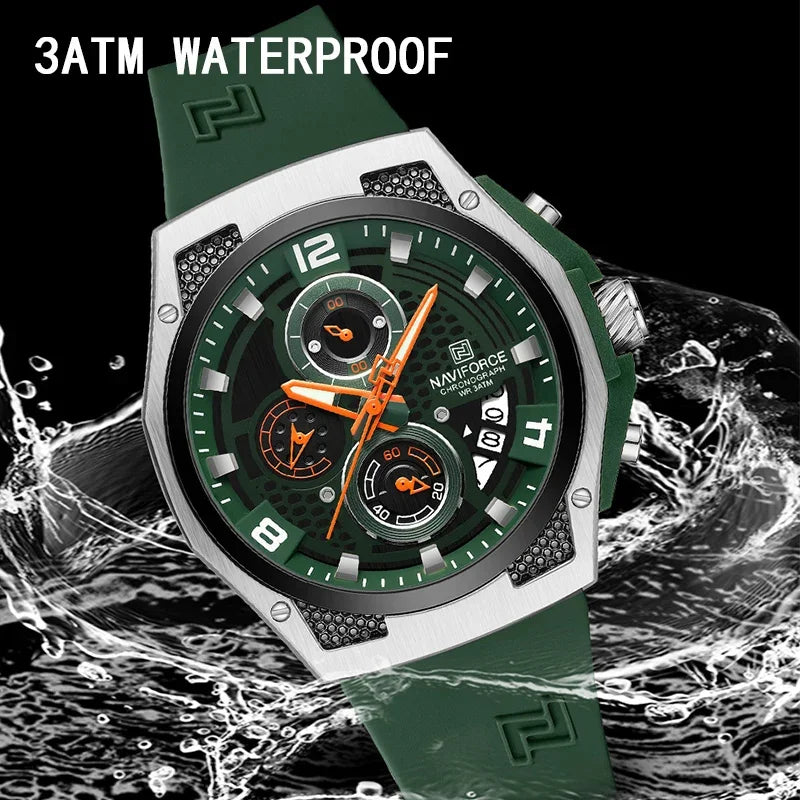 High Quality Luxury Original Men Watch with Silicone Strap.