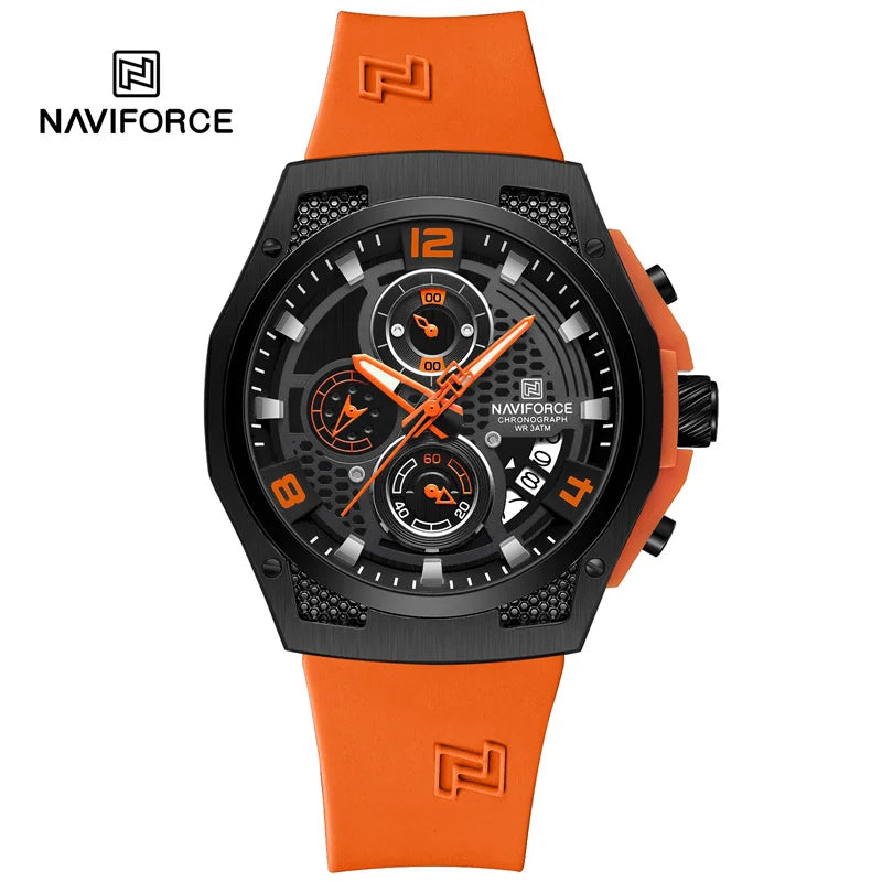 High Quality Luxury Original Men Watch with Silicone Strap.