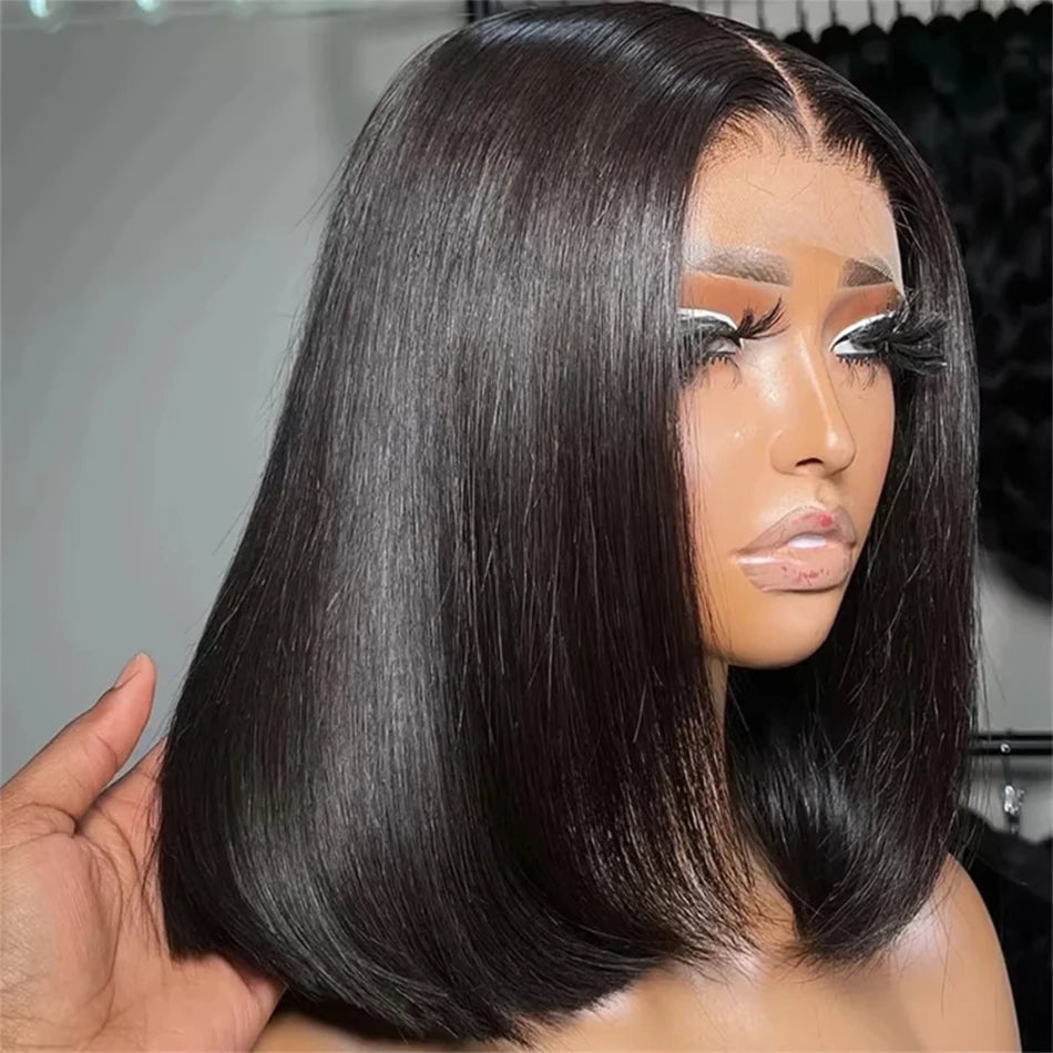 Wear And Go Straight Bob. Glueless Wig.