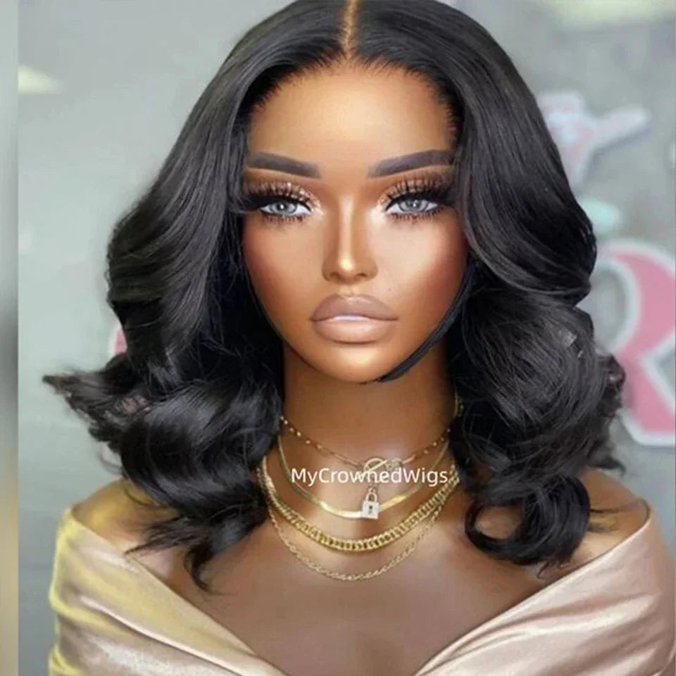 Peruvian Body Wave Bob Wig Lace Front Wigs.