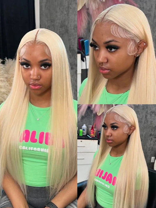 613 Blonde Vietnamese Raw Straight HD Lace Frontal Wig United States|13x6 Frontal Wig