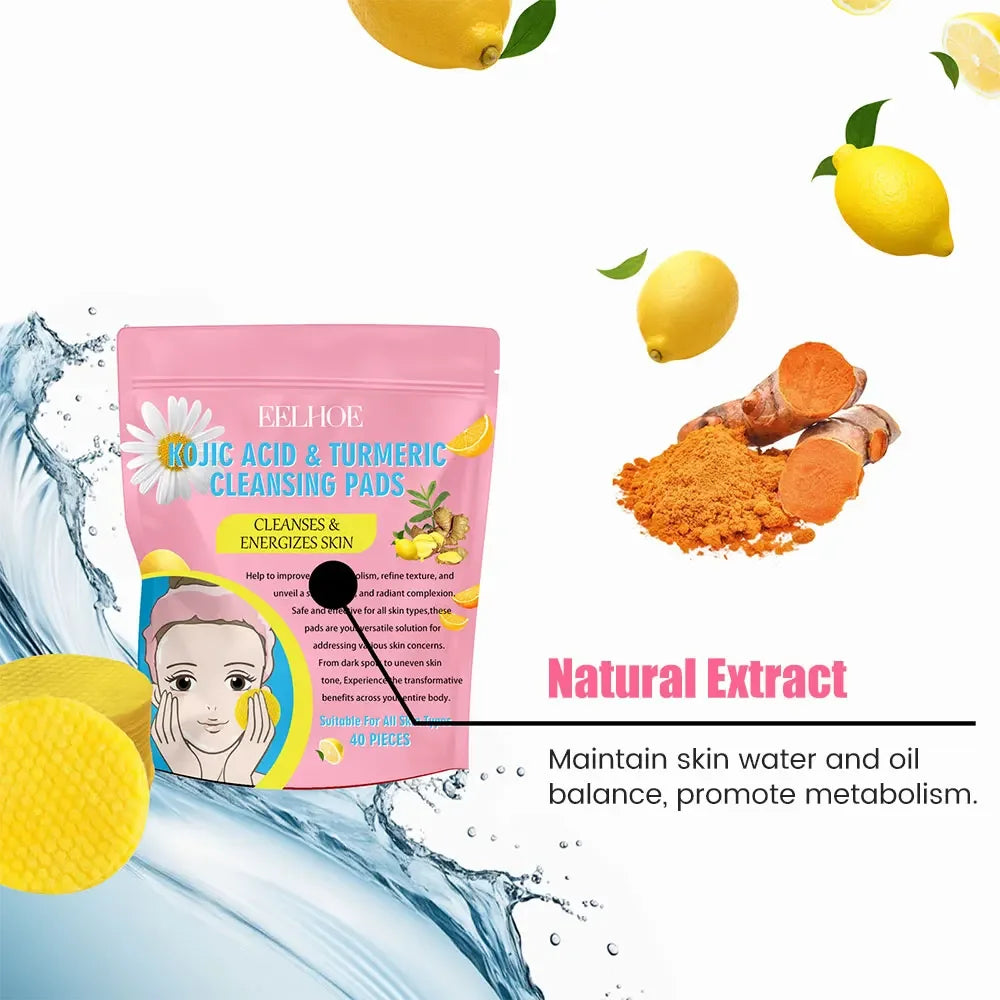 Turmeric Kojic Acid Exfoliating Cleansing Pads.