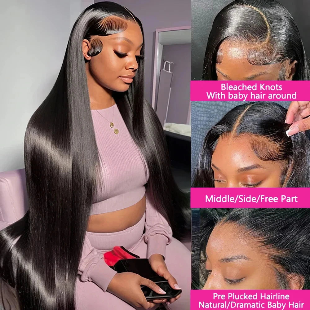 Brazilian Straight Human Hair Wig.Frontal Wig for women.