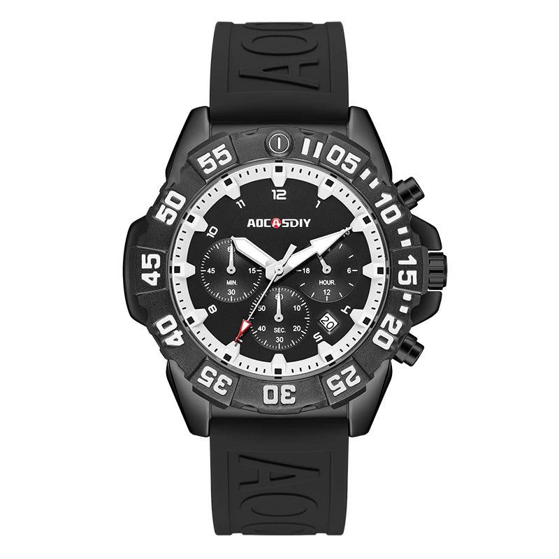 High Quality Multi-Functional Watch with Silicone Belt.