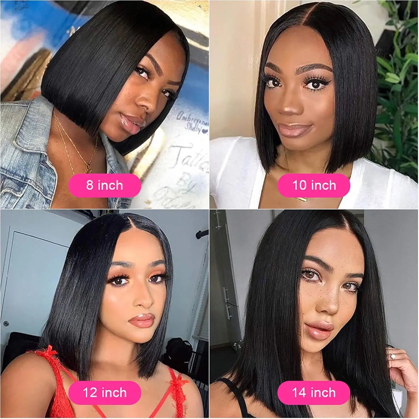 12Inch Bob Wig Human Hair Pre Plucked