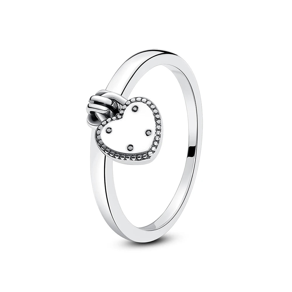 Love heart 925 Sterling Silver Rings For Women