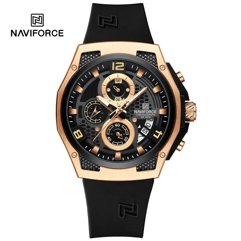 High Quality Luxury Original Men Watch with Silicone Strap.