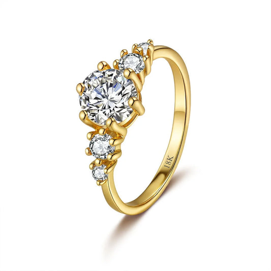 1ct VVS Moissanite French Luxury Ring