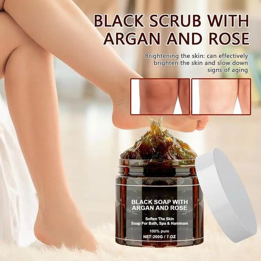 Moroccan Black Body Scrub-Remove Acne.