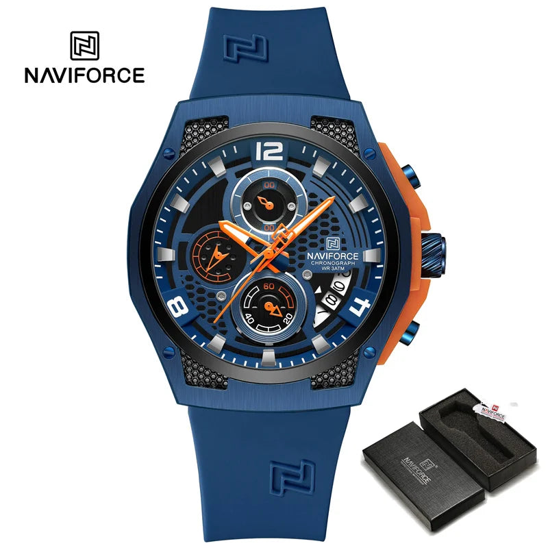 High Quality Luxury Original Men Watch with Silicone Strap.