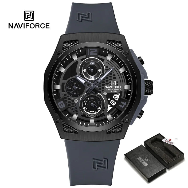 High Quality Luxury Original Men Watch with Silicone Strap.