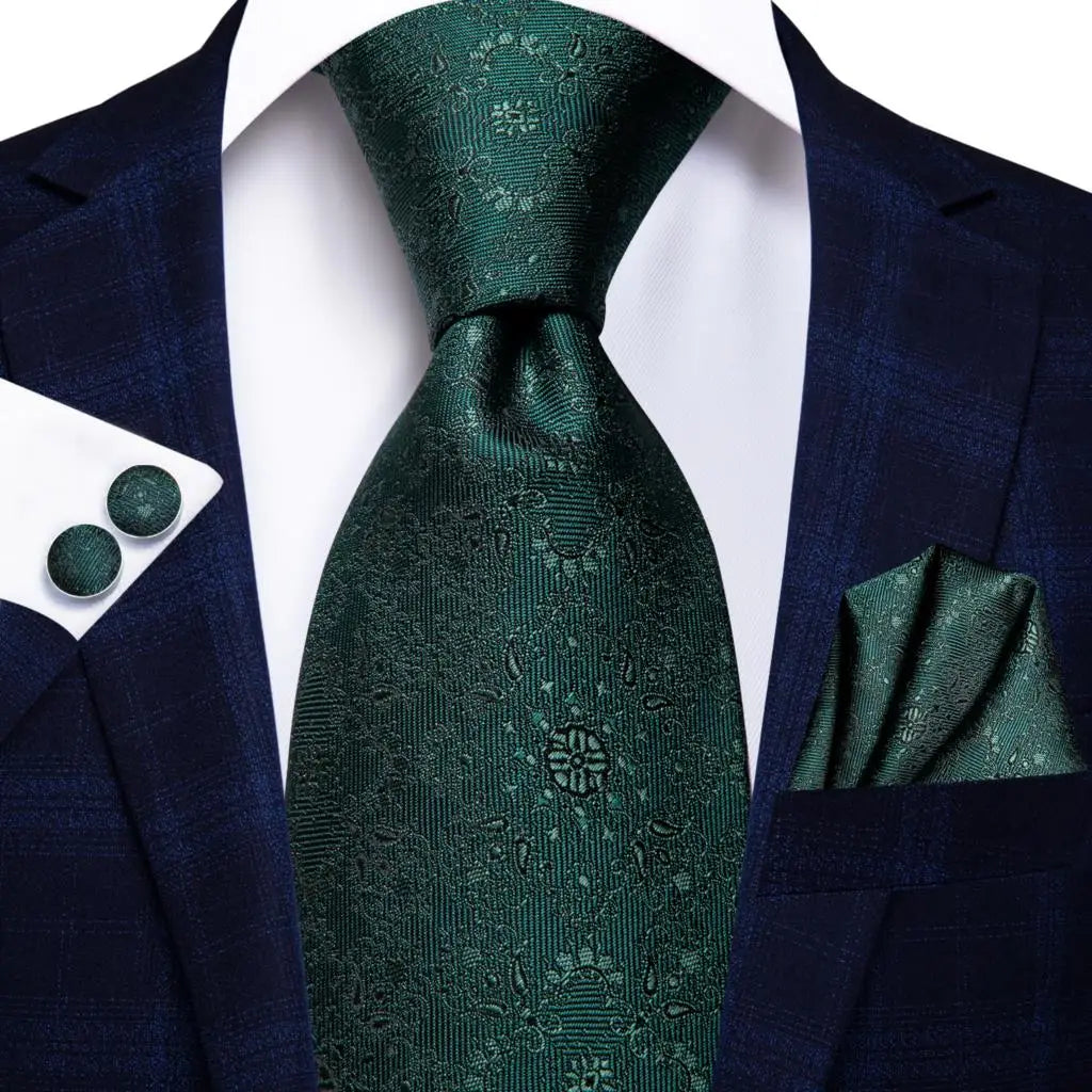Hi-Tie Black Paisley Silk Tie 8.5cm | 100% Silk Men’s Formal Luxury Necktie for Wedding Business Party