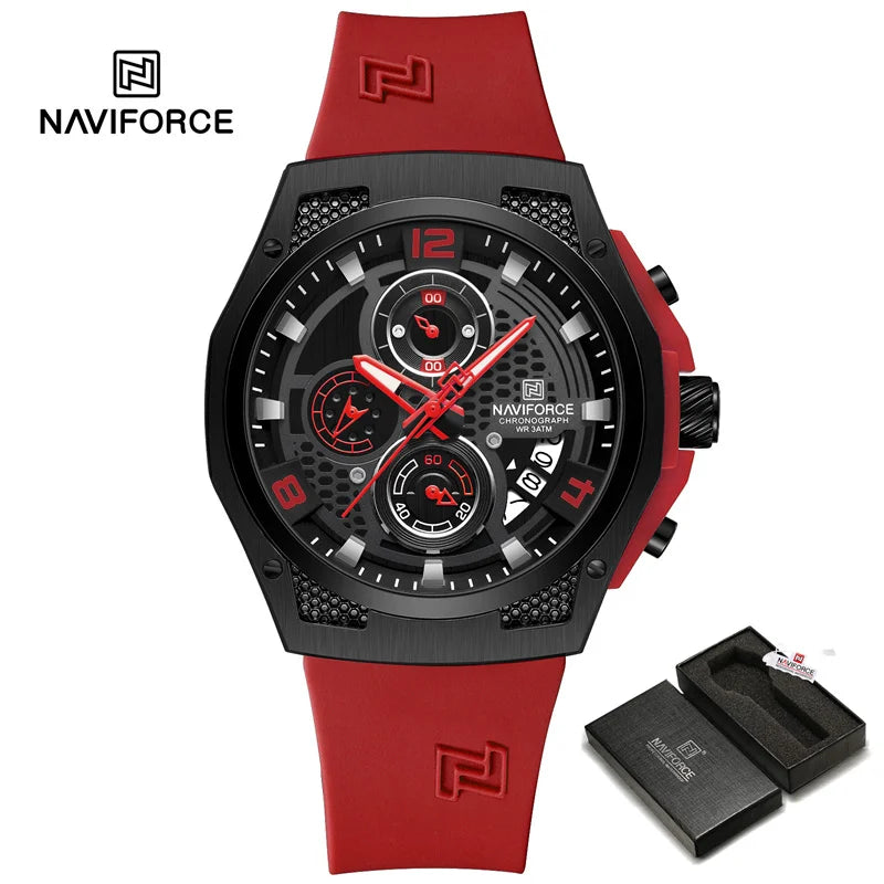 High Quality Luxury Original Men Watch with Silicone Strap.