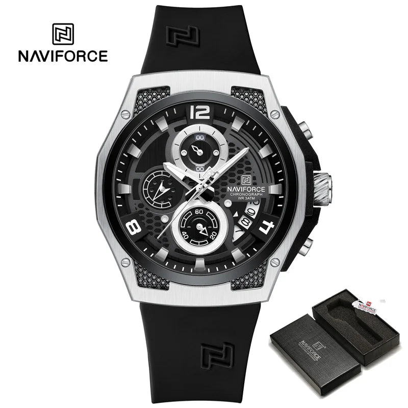 High Quality Luxury Original Men Watch with Silicone Strap.