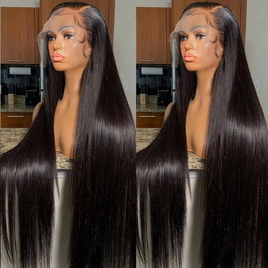 Bone Straight Lace Front Human Hair Wigs Brazilian.