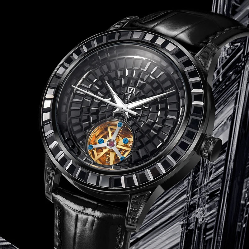 Haemmer Jacob Tourbillon Leather Watch