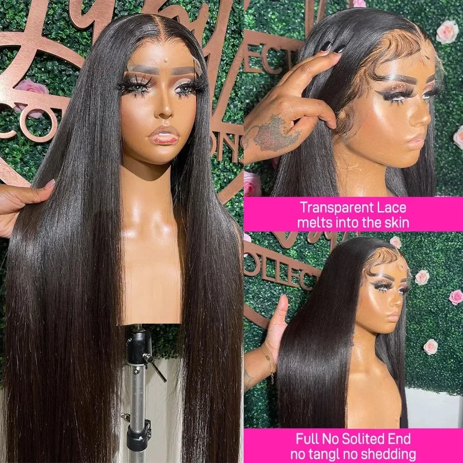 Transparent lace frontal Brazilian Wig for Women.