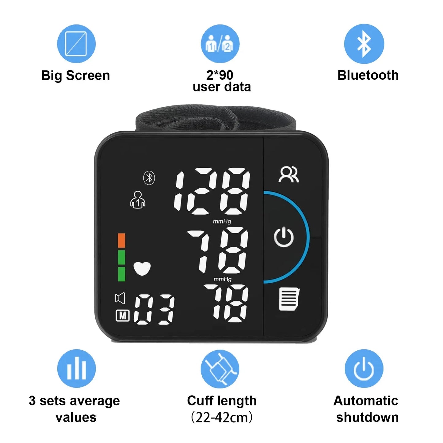 Wrist Blood Pressure Monitor  For Apple Android Phone