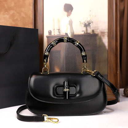 Die neue Bambusgelenk-Handtasche 2025 ist eine vielseitige und hochwertige kleine Umhängetasche für Damen
