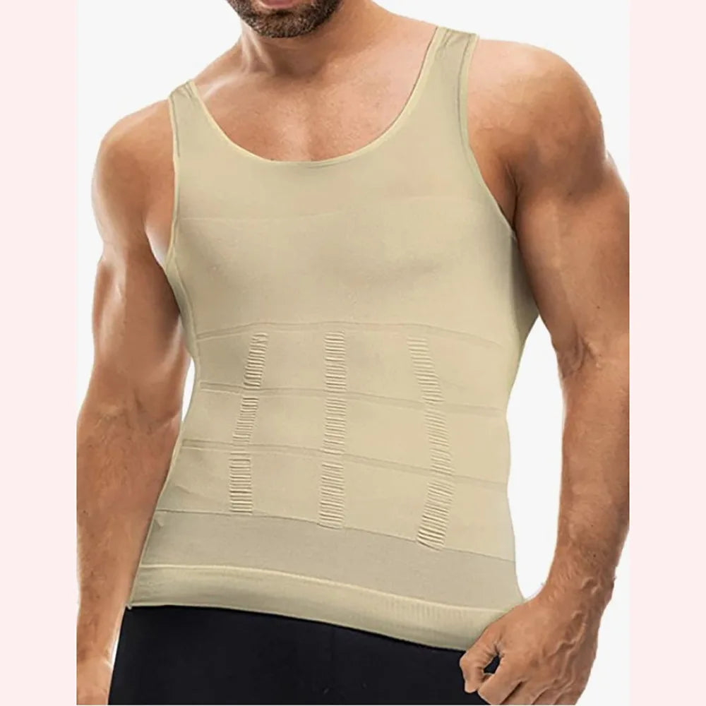 Men Body Shaper and Undershirt Compression Vest.