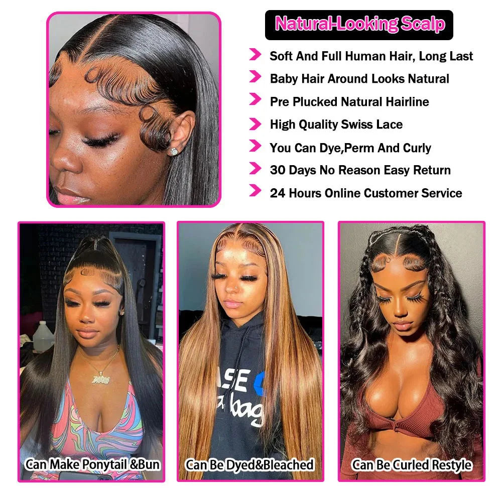 Brazilian Straight Human Hair Wig.Frontal Wig for women.