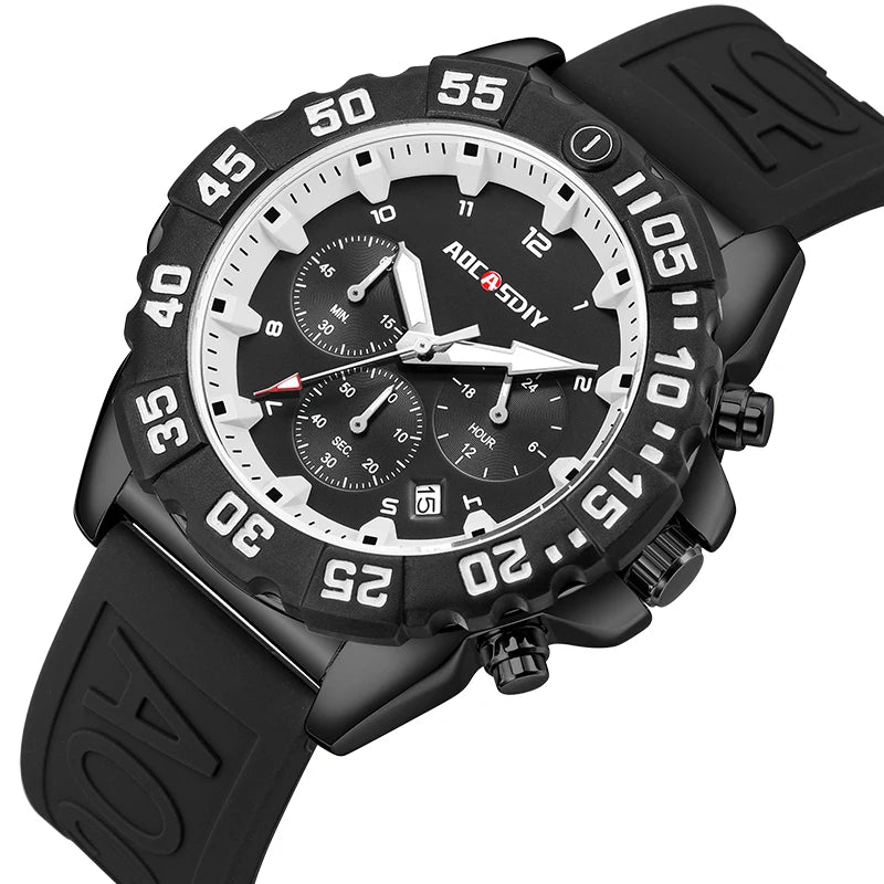 High Quality Multi-Functional Watch with Silicone Belt.