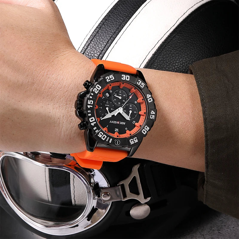 High Quality Multi-Functional Watch with Silicone Belt.