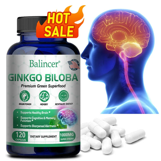 Balincer Ginkgo Leaf Extract Supplement - For Brain and  Memory Health for Men and Women.