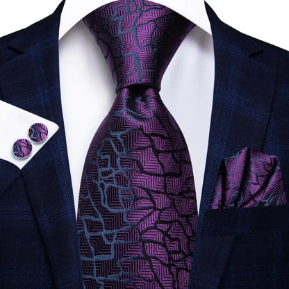 Hi-Tie Black Paisley Silk Tie 8.5cm | 100% Silk Men’s Formal Luxury Necktie for Wedding Business Party