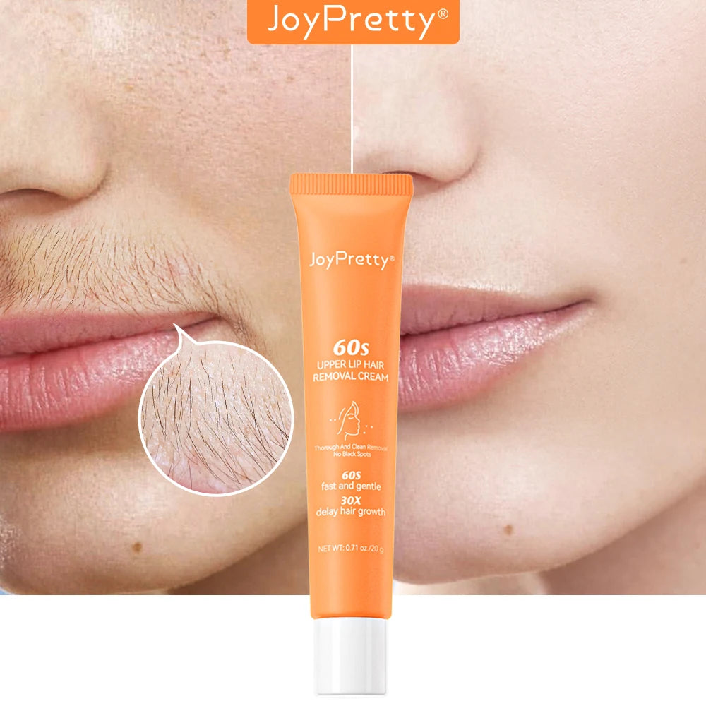 Painless Hair Removal Cream For  Lip Face Underarm Private Area. Gently Efficiently Removes Hair. Depilatory Cream