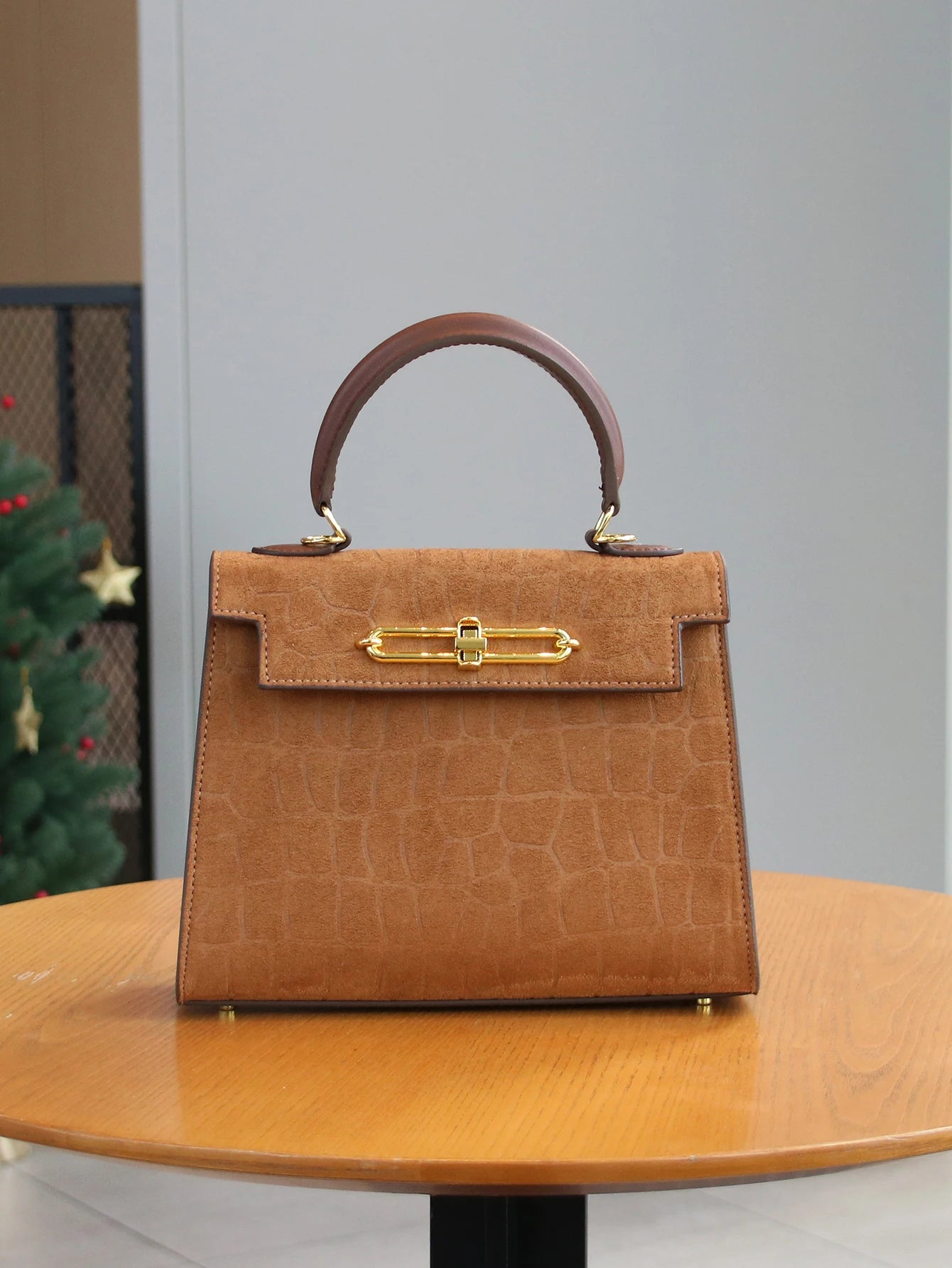 Fall/Winter Frosted Crocodile Fashion Handbag