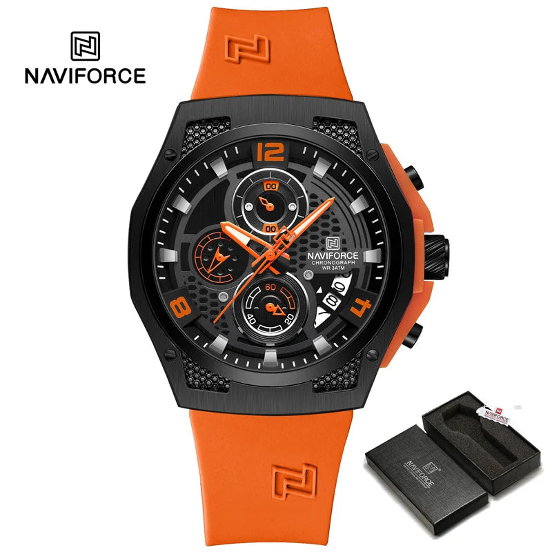 High Quality Luxury Original Men Watch with Silicone Strap.