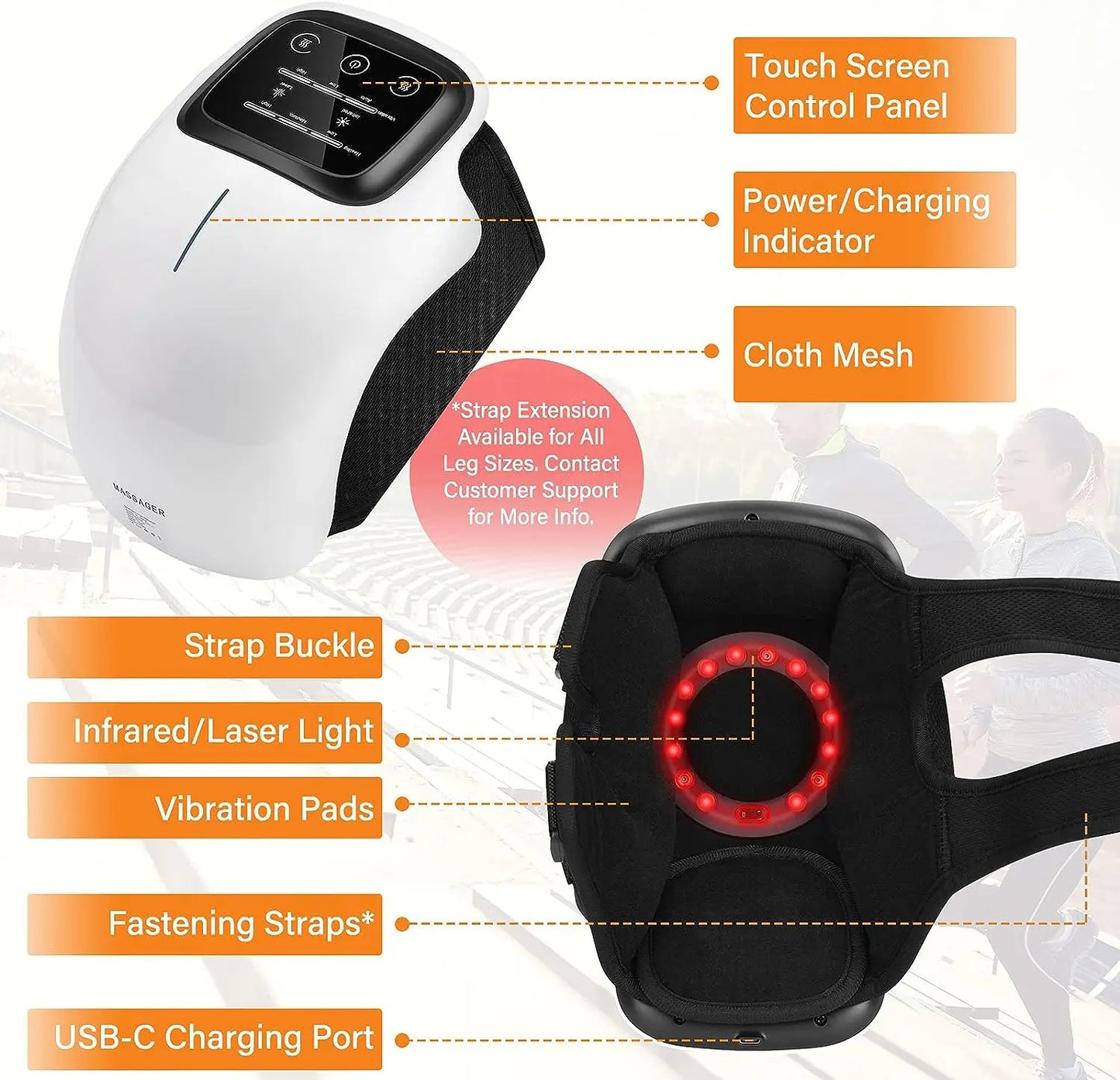 Knee Massager with Infrared Heat and Vibration.