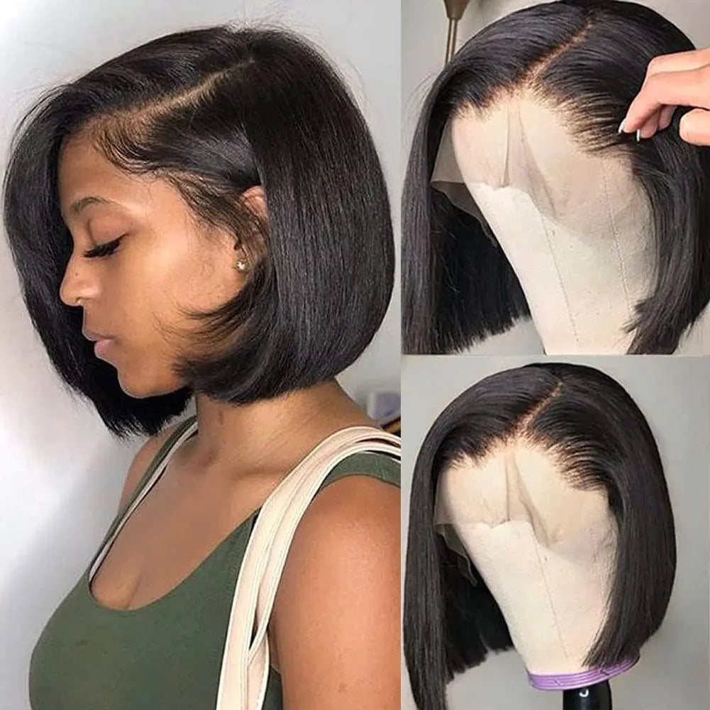 12Inch Bob Wig Human Hair Pre Plucked