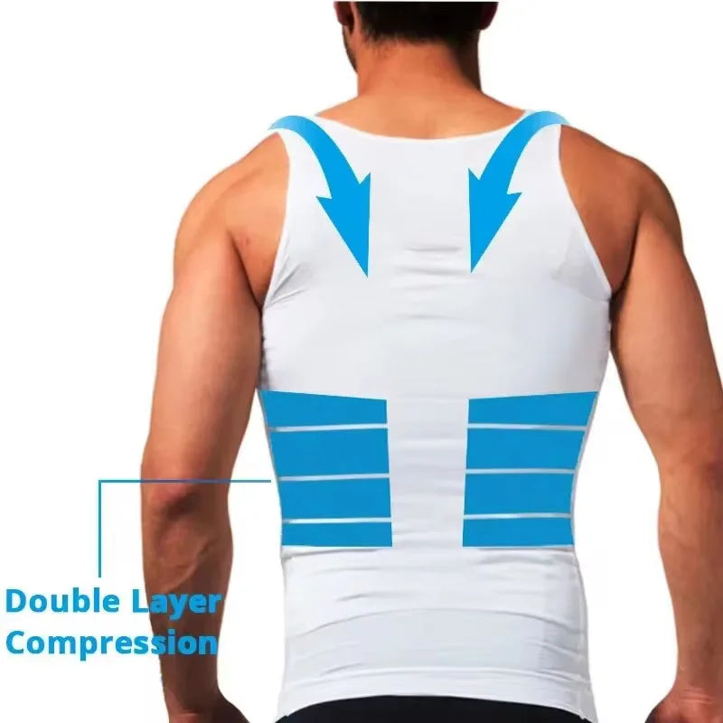 Men Body Shaper and Undershirt Compression Vest.